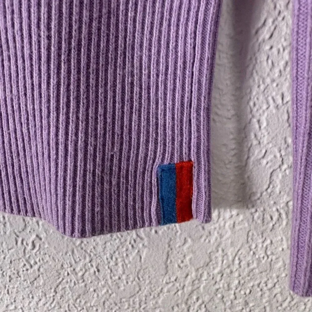 Kule Vandy Striped Pullover Sweater Purple with Colorful Stripes Size XS